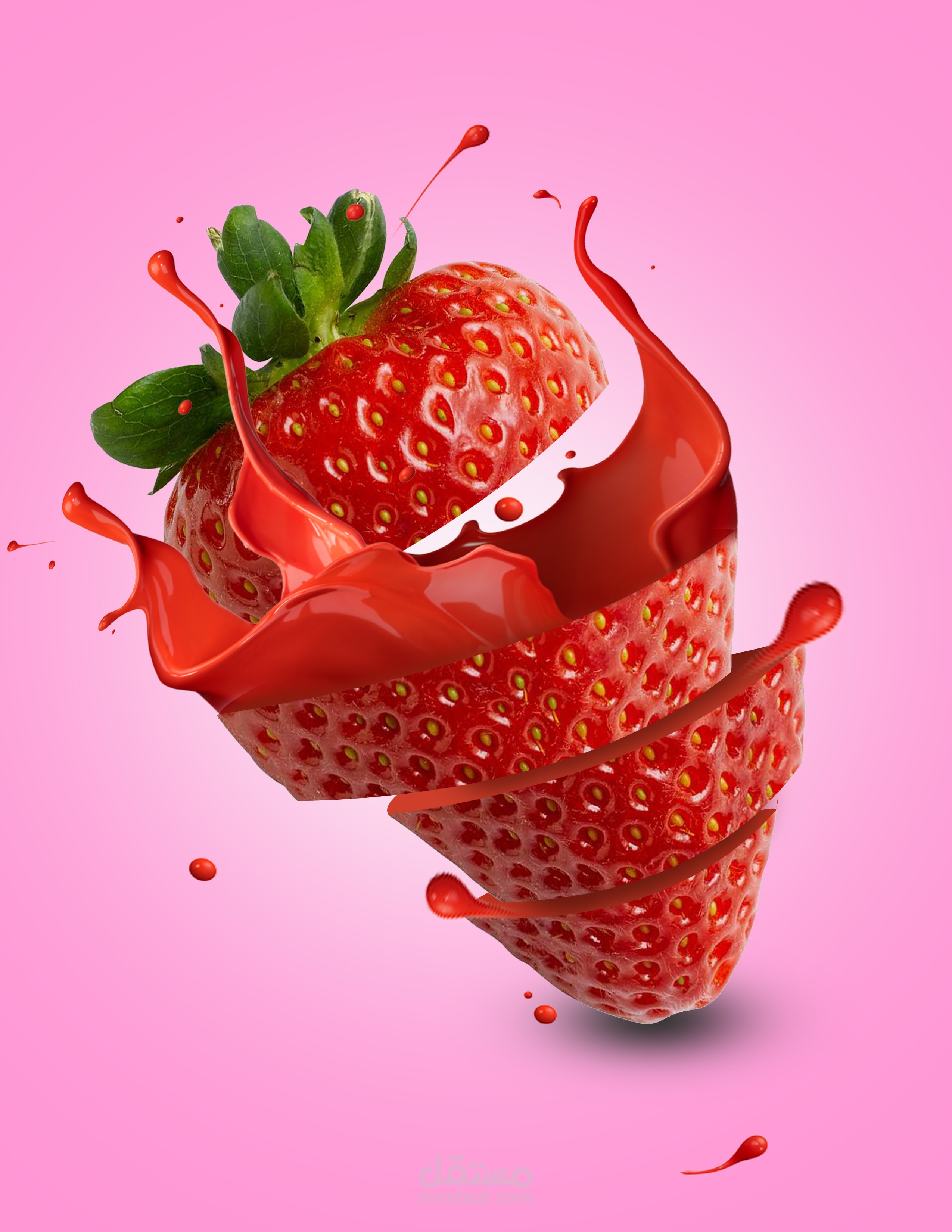 Poster Design Strawberry Flavor