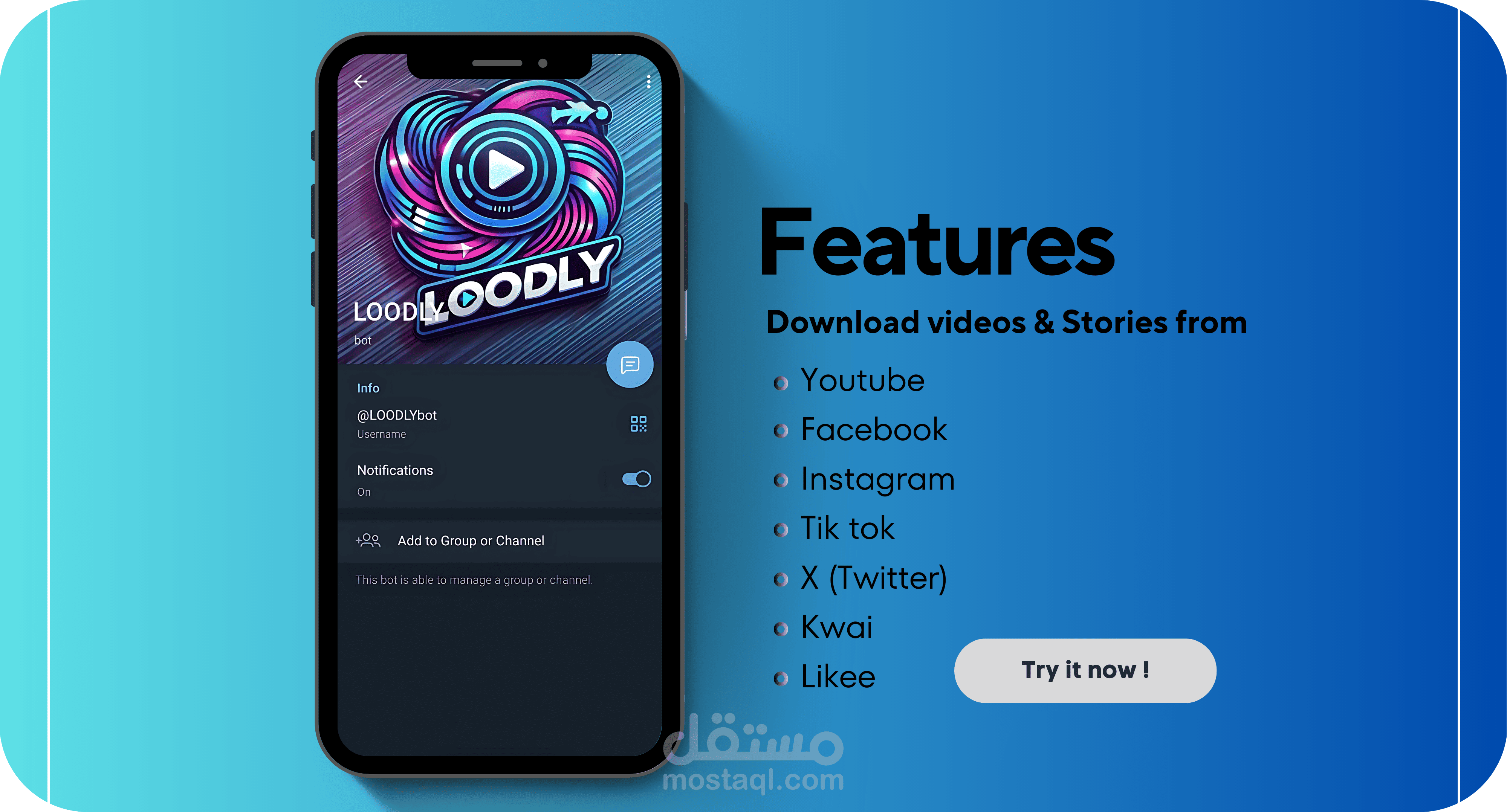 بوت تحميل فديوهات وستويات | videos & stories downloader bot | مستقل