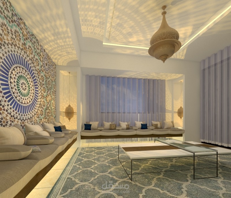 تصميم صالون مغربي مودرن | مستقل