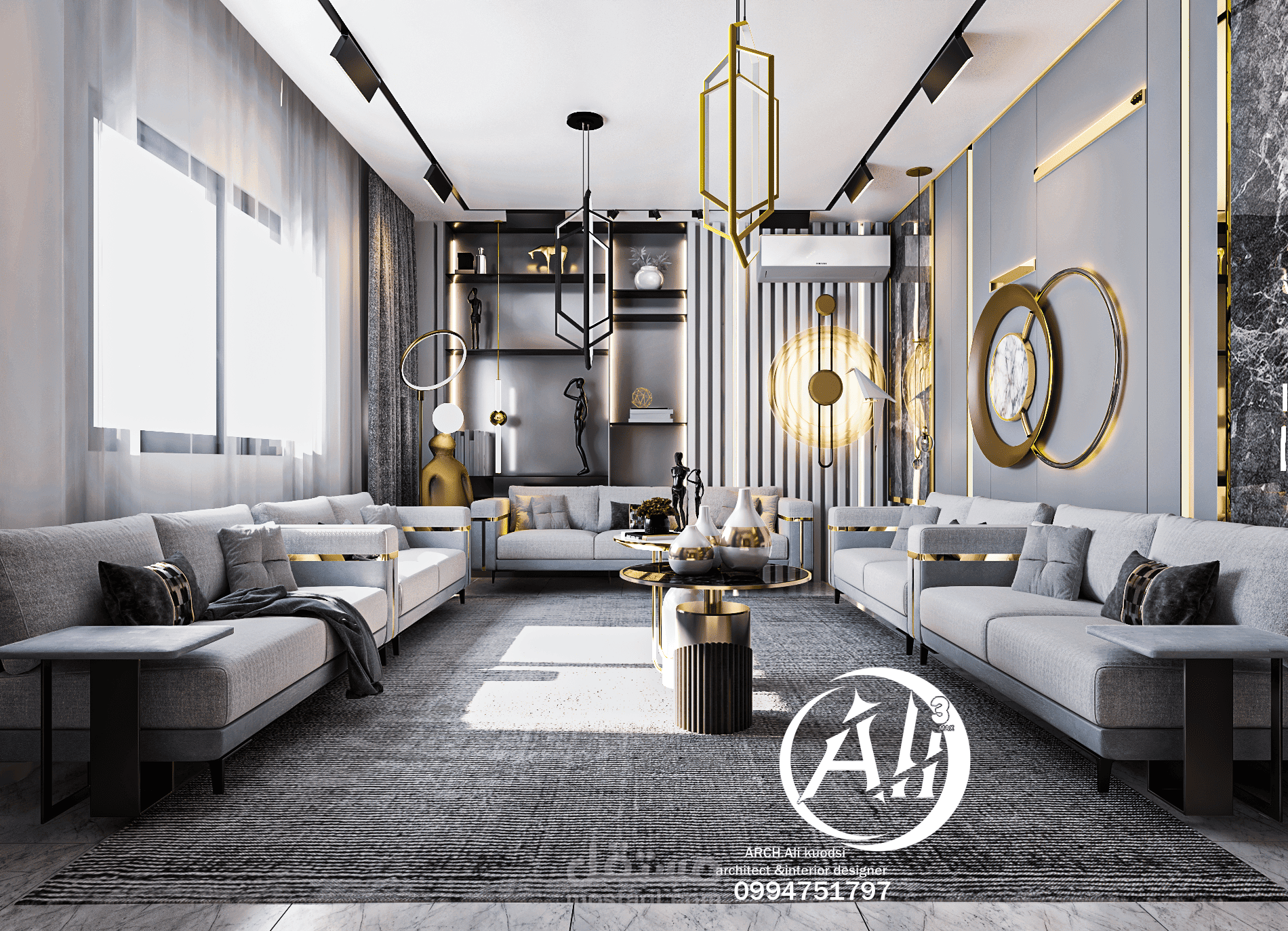 تصميم مجلس رجال عصري مع موزع | مستقل
