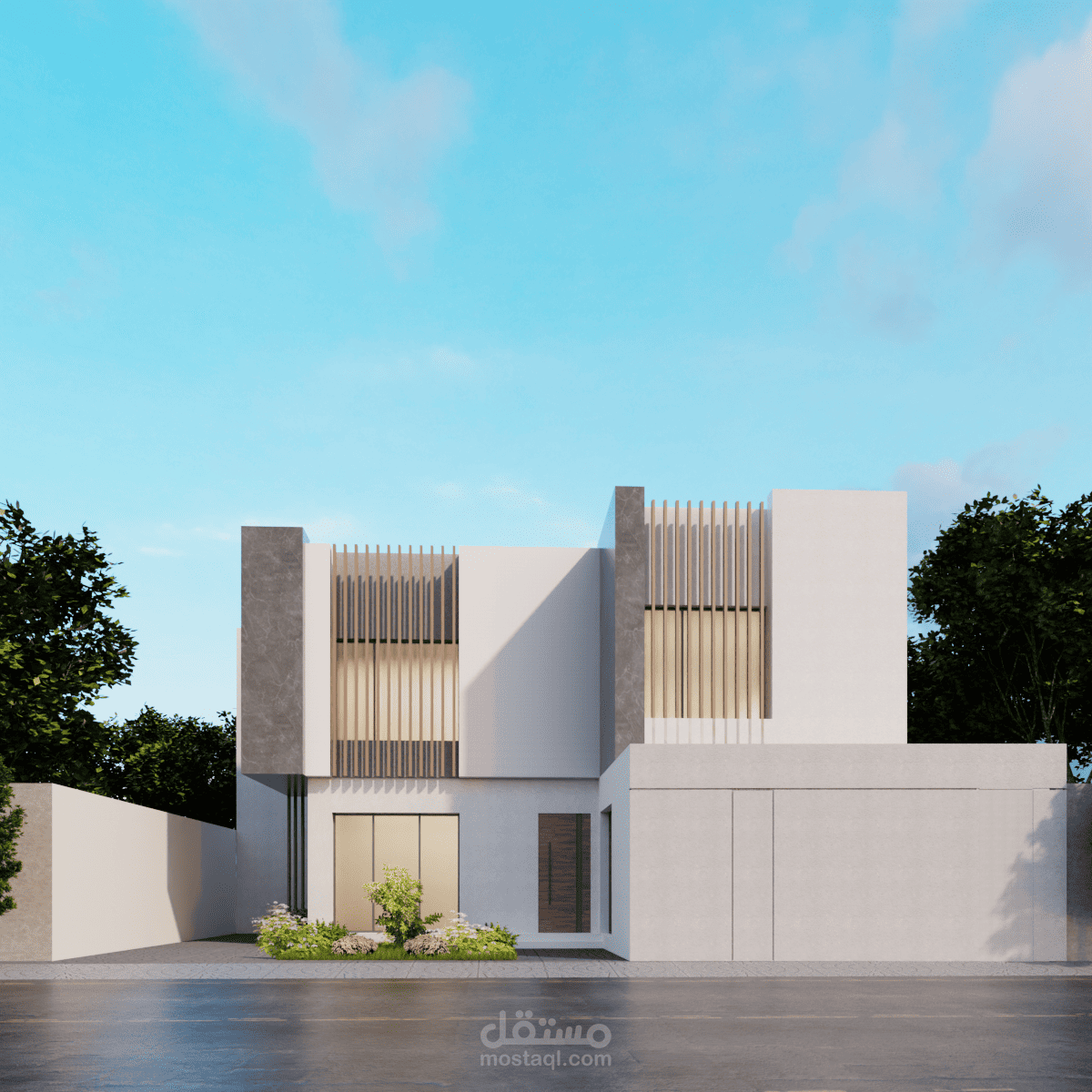تصميم معمار حديث و بطرازعصري لفيلا في الرياض - السعودية | مستقل