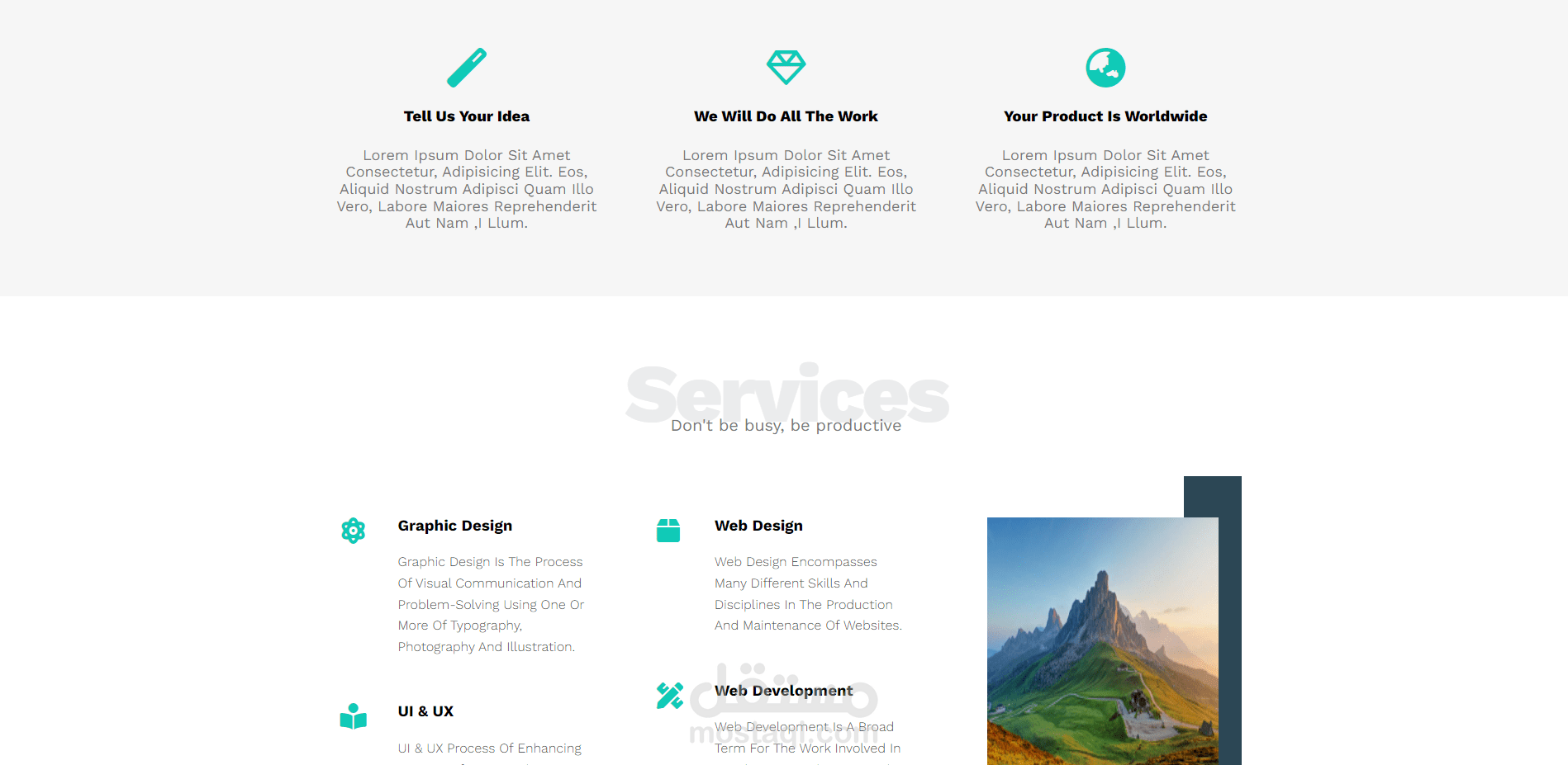 template html and css | مستقل