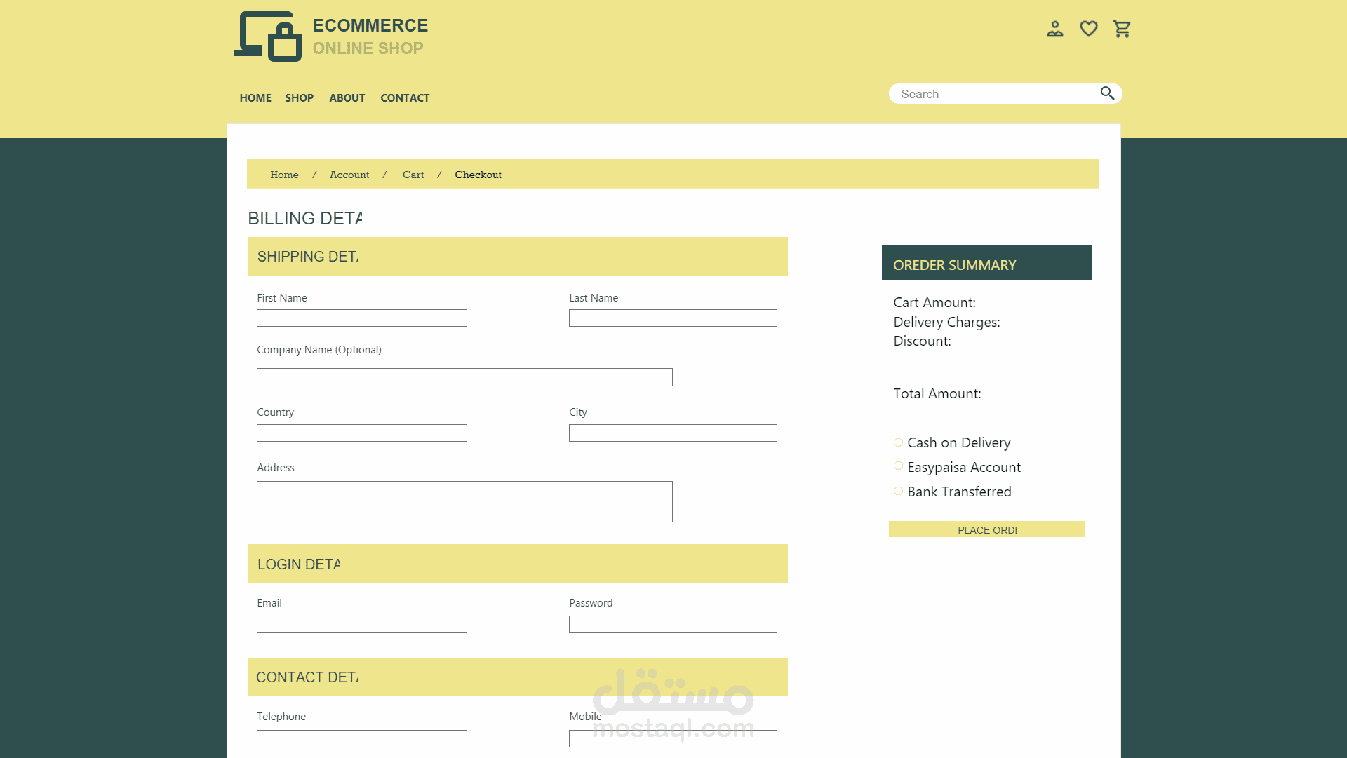 shop model UI/UX design | مستقل