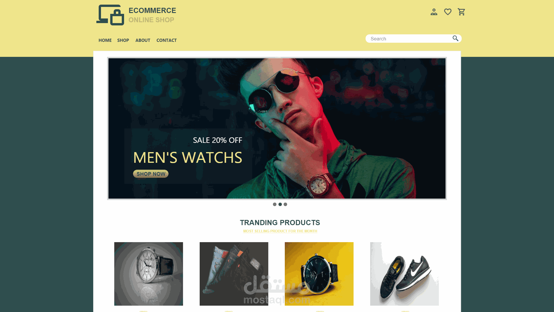 shop model UI/UX design | مستقل