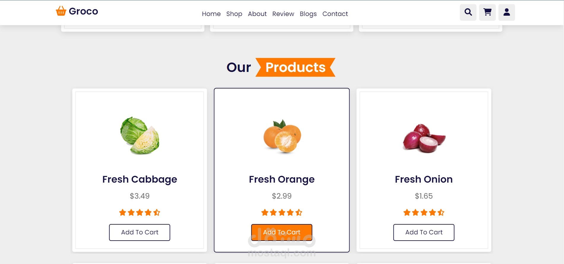 [Groco] Ecommerce website | مستقل