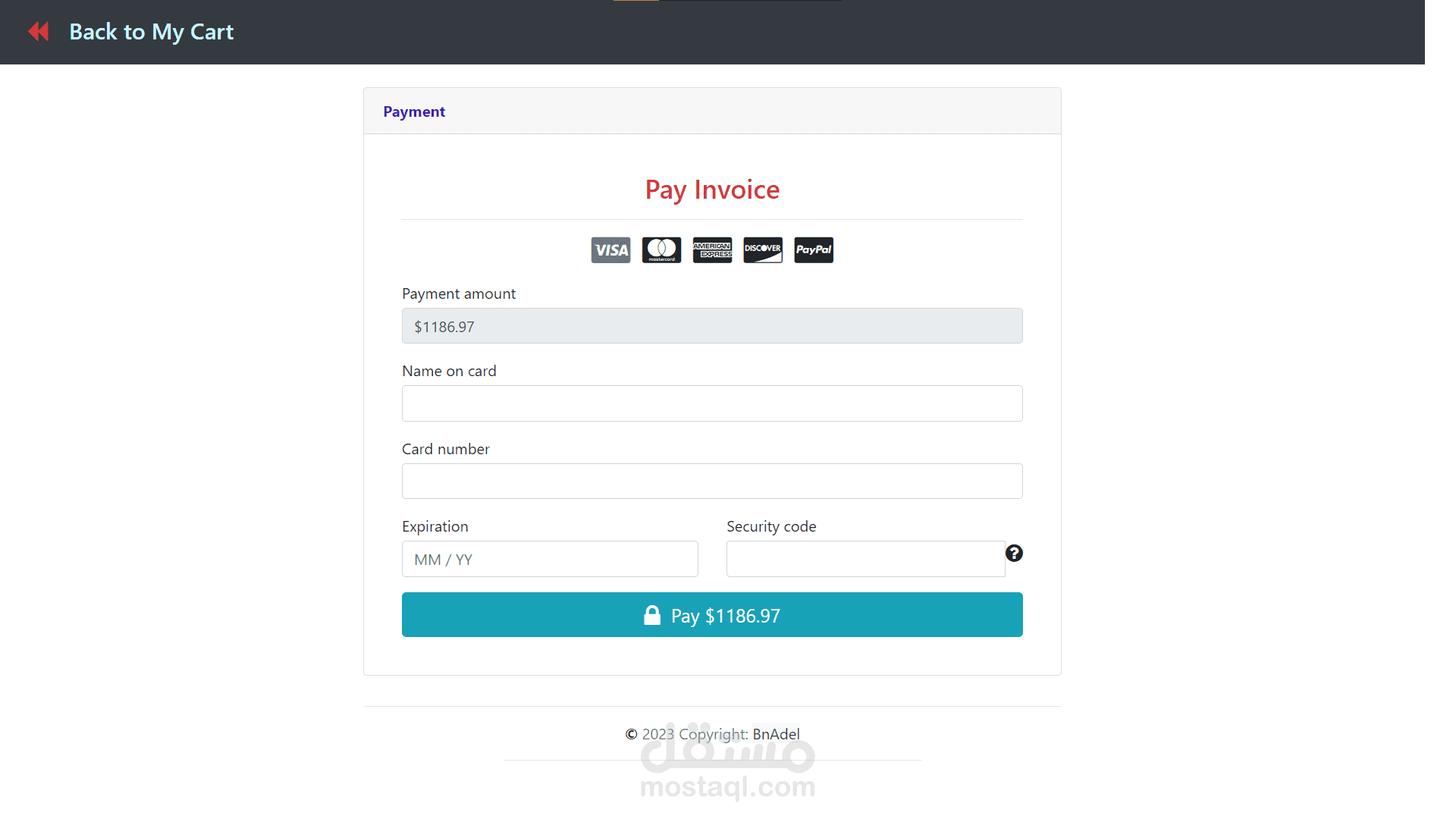 Shopping Cart PHP MySQL 