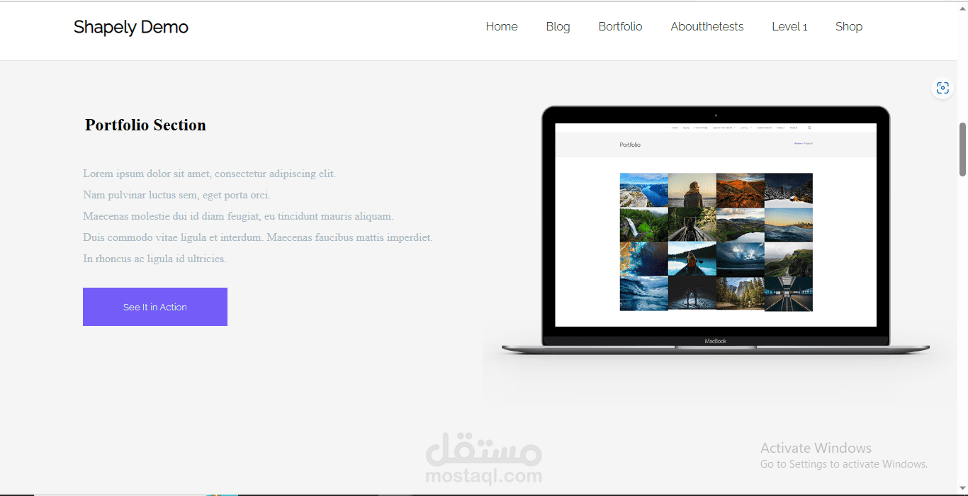 Front - End Project / Shapely | مستقل