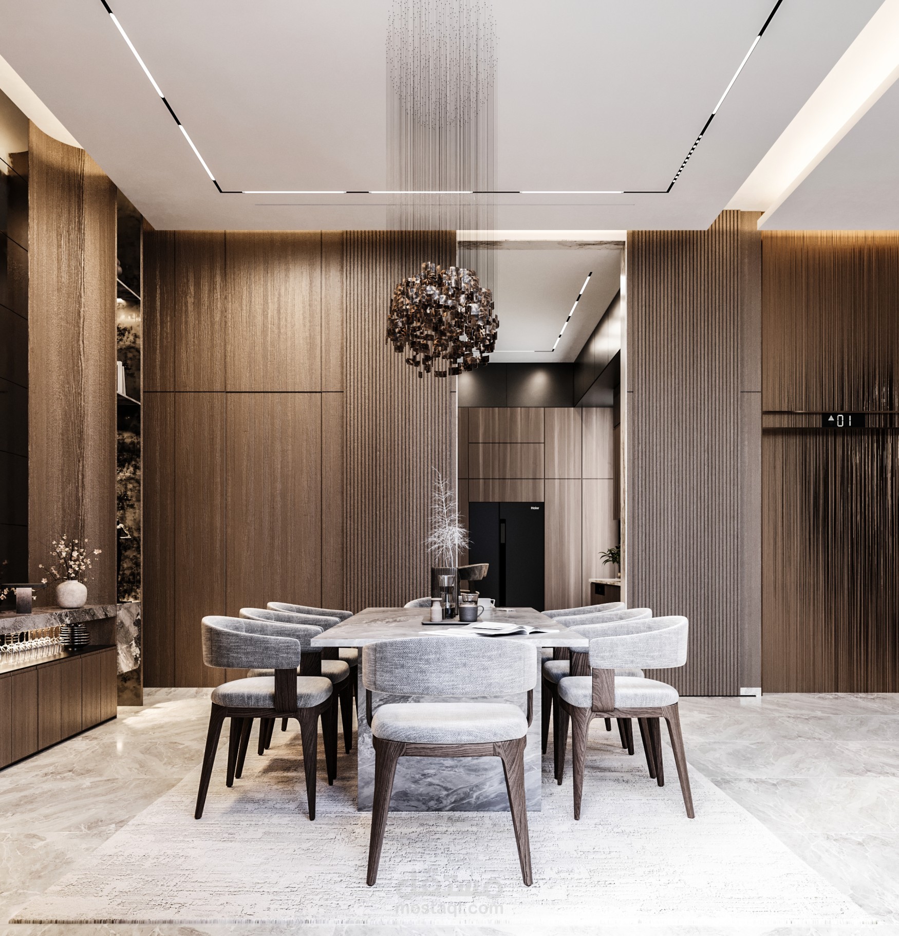 Ground Floor (Living area , Majes , Dining area) | مستقل