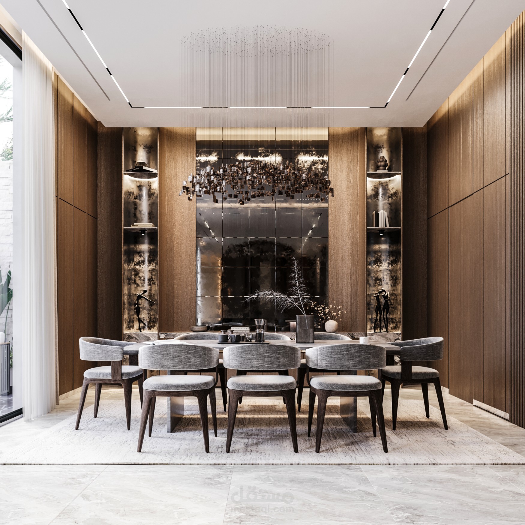 Ground Floor (Living area , Majes , Dining area) | مستقل