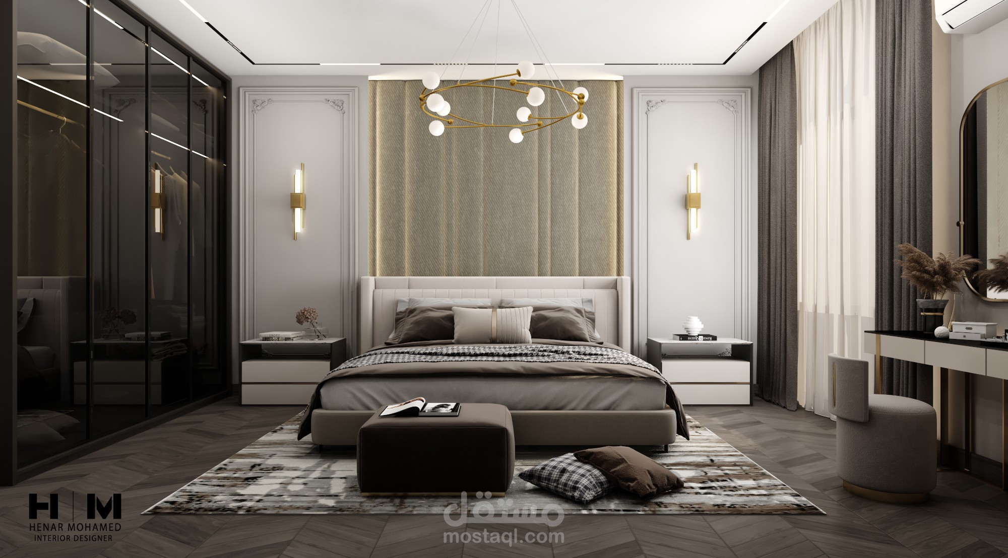 تصميم داخلى لغرفة نوم | مستقل