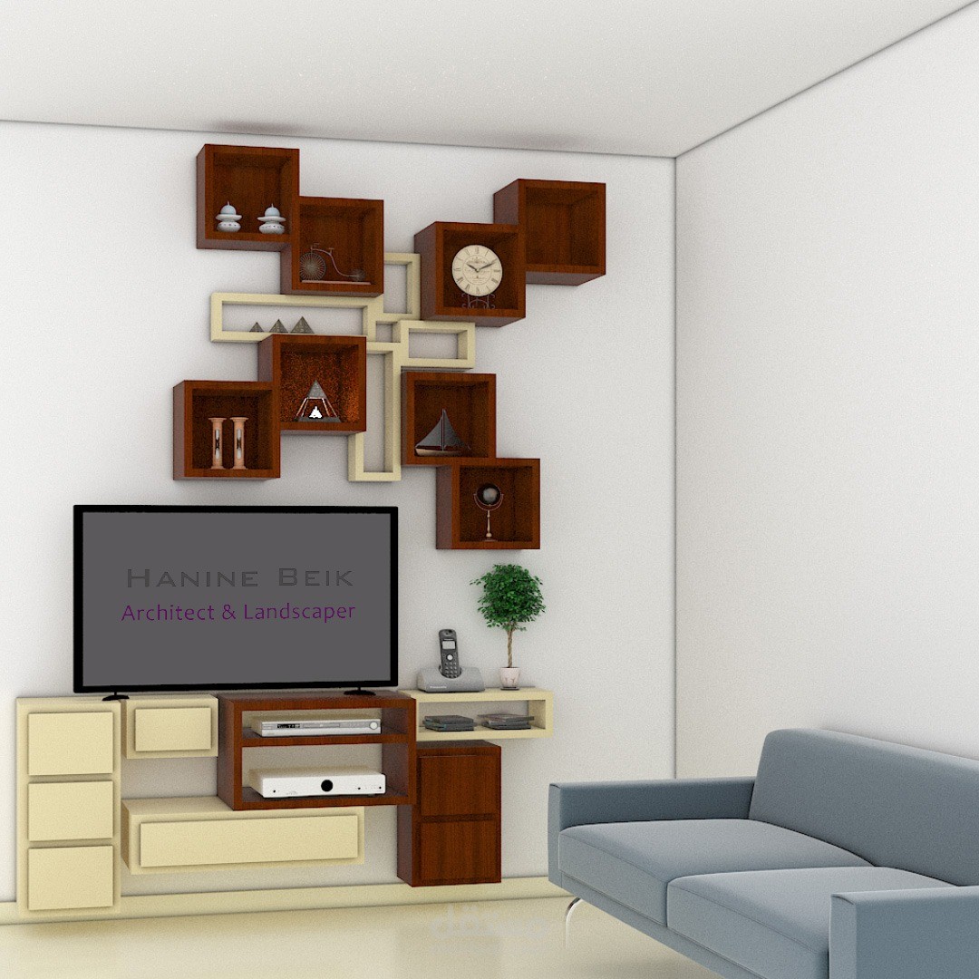 Tv wall unit- تصميم خزانة التلفاز | مستقل