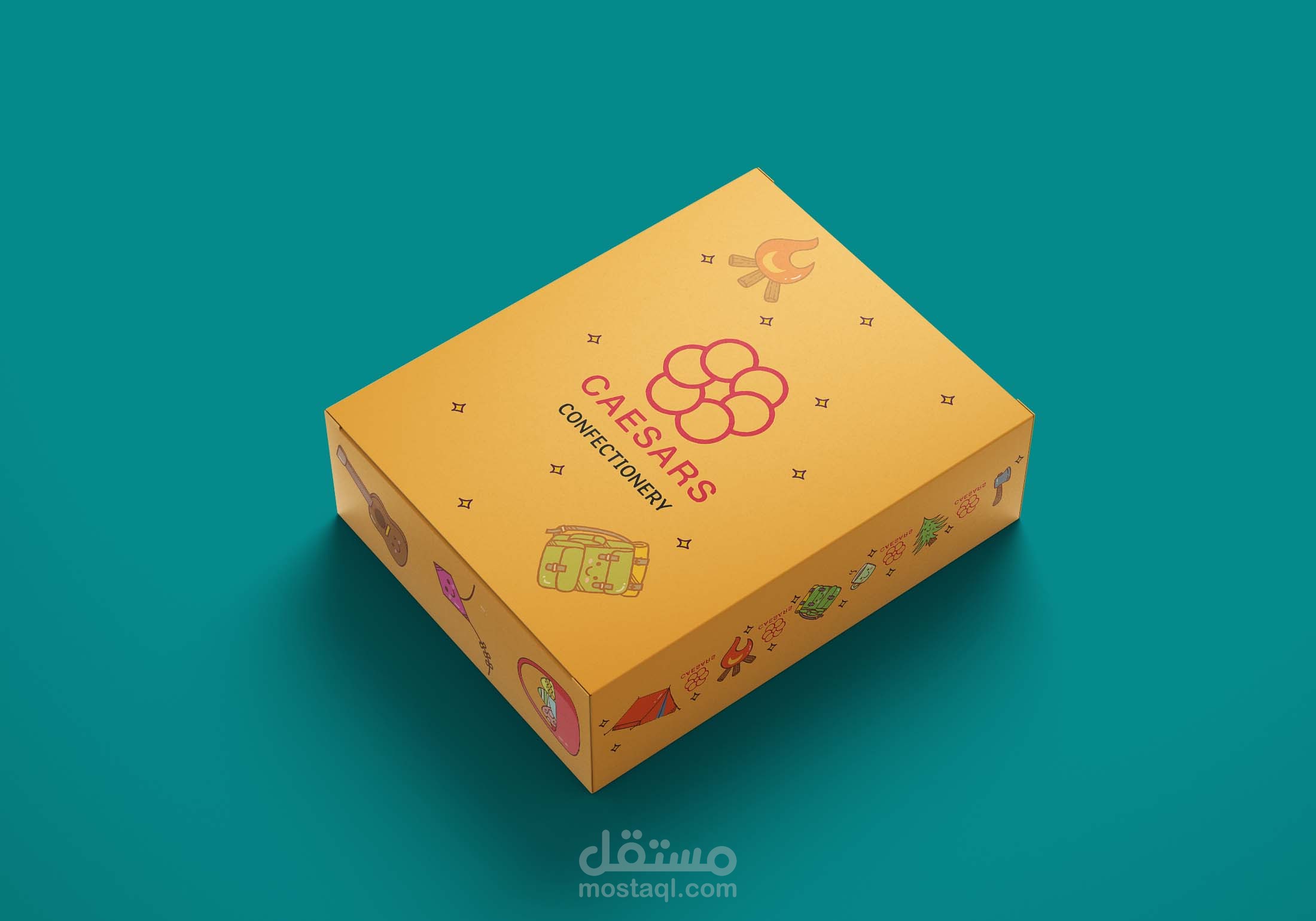 تصميم صندوق بكج تغليف لمصعم في الكويت Packaging مستقل