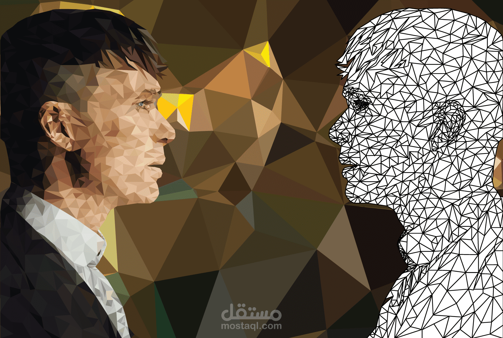 Image showcasing Geometric Art Portrait | مستقل