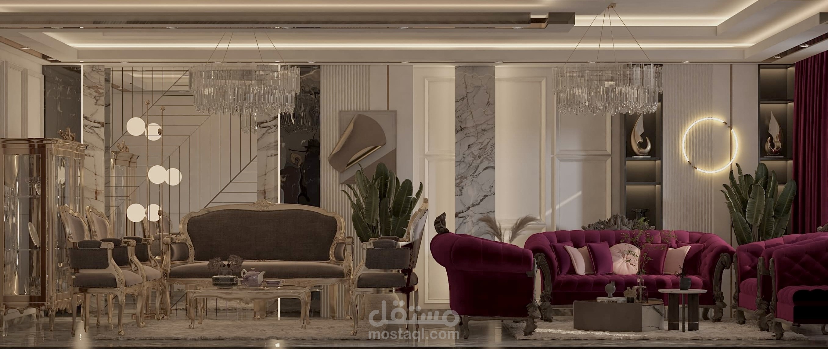 تصميم صاله استقبال | مستقل