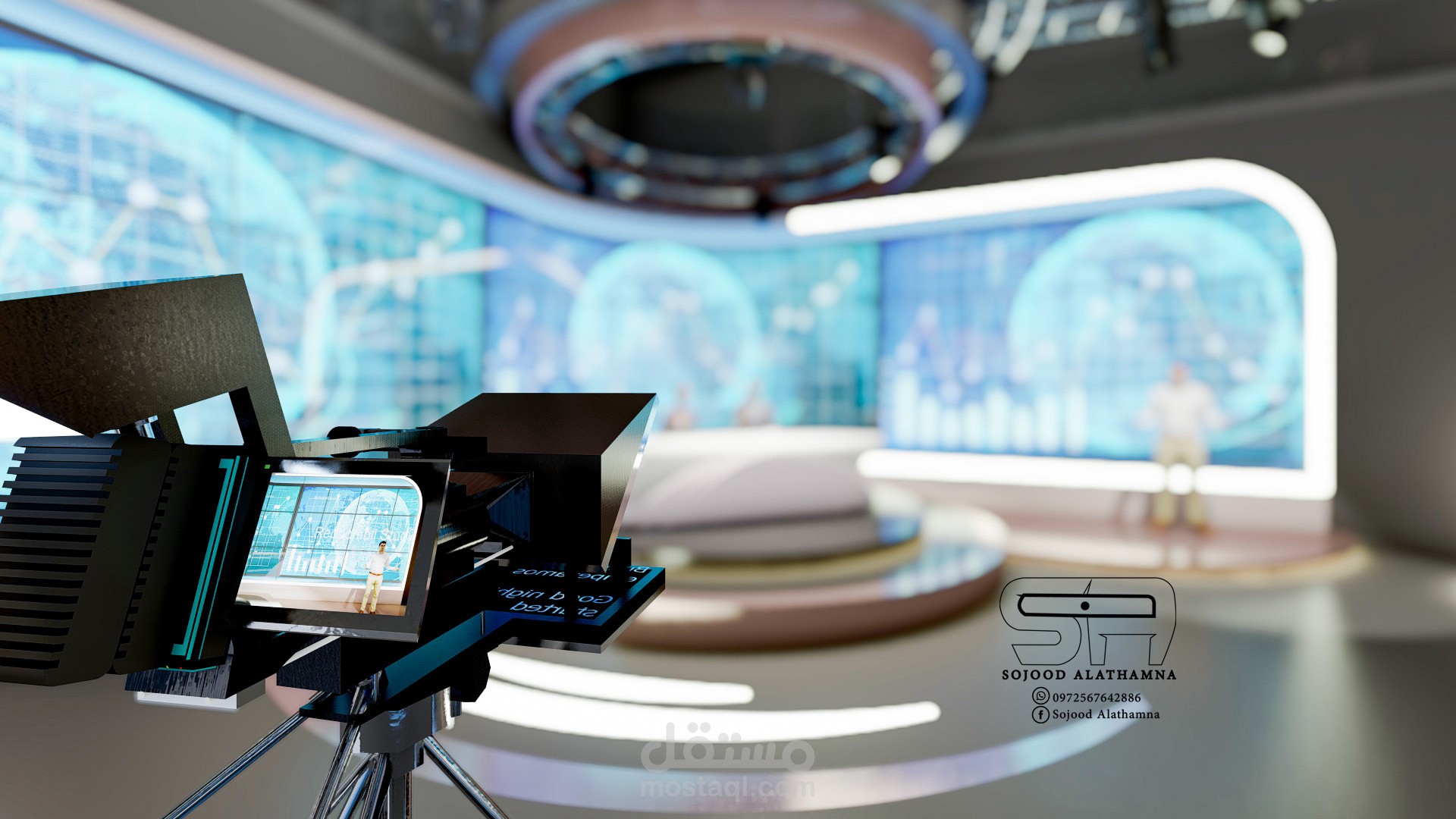 مقترح تصميمي لاستديو قناة إم بي سي، Studio design proposal for MBC ...