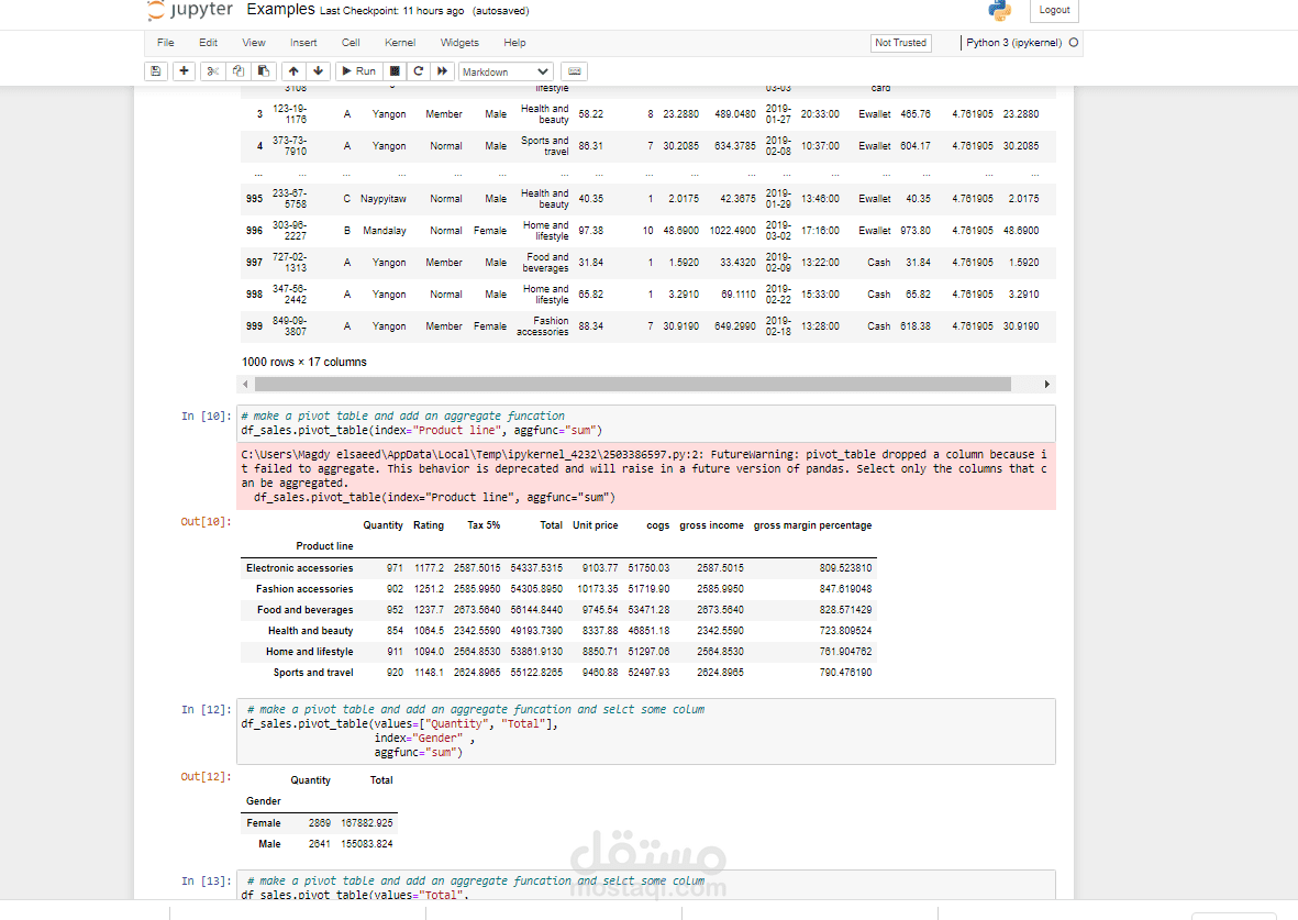 سأقوم بتحليل في MS Excel و Python و Powerbi | مستقل