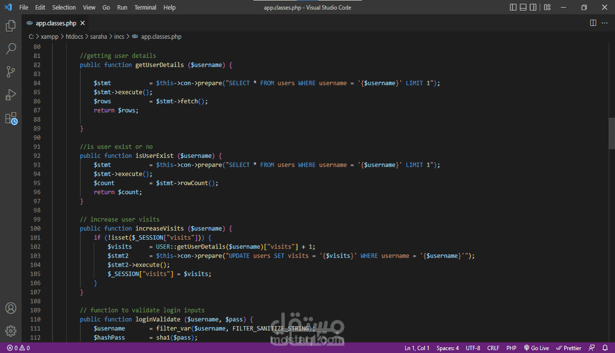 برمجة مواقع باستخدام PHP (OOP), MYSQL, HTML5, CSS3 and JS | مستقل