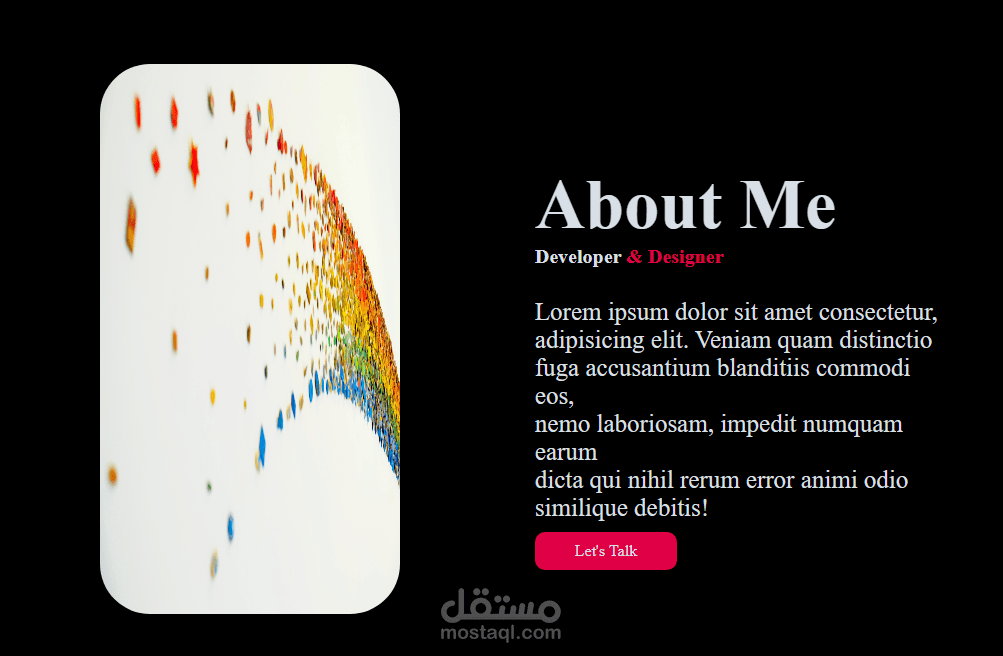 Html and css3 Responsive WebDesign Portfolio | مستقل