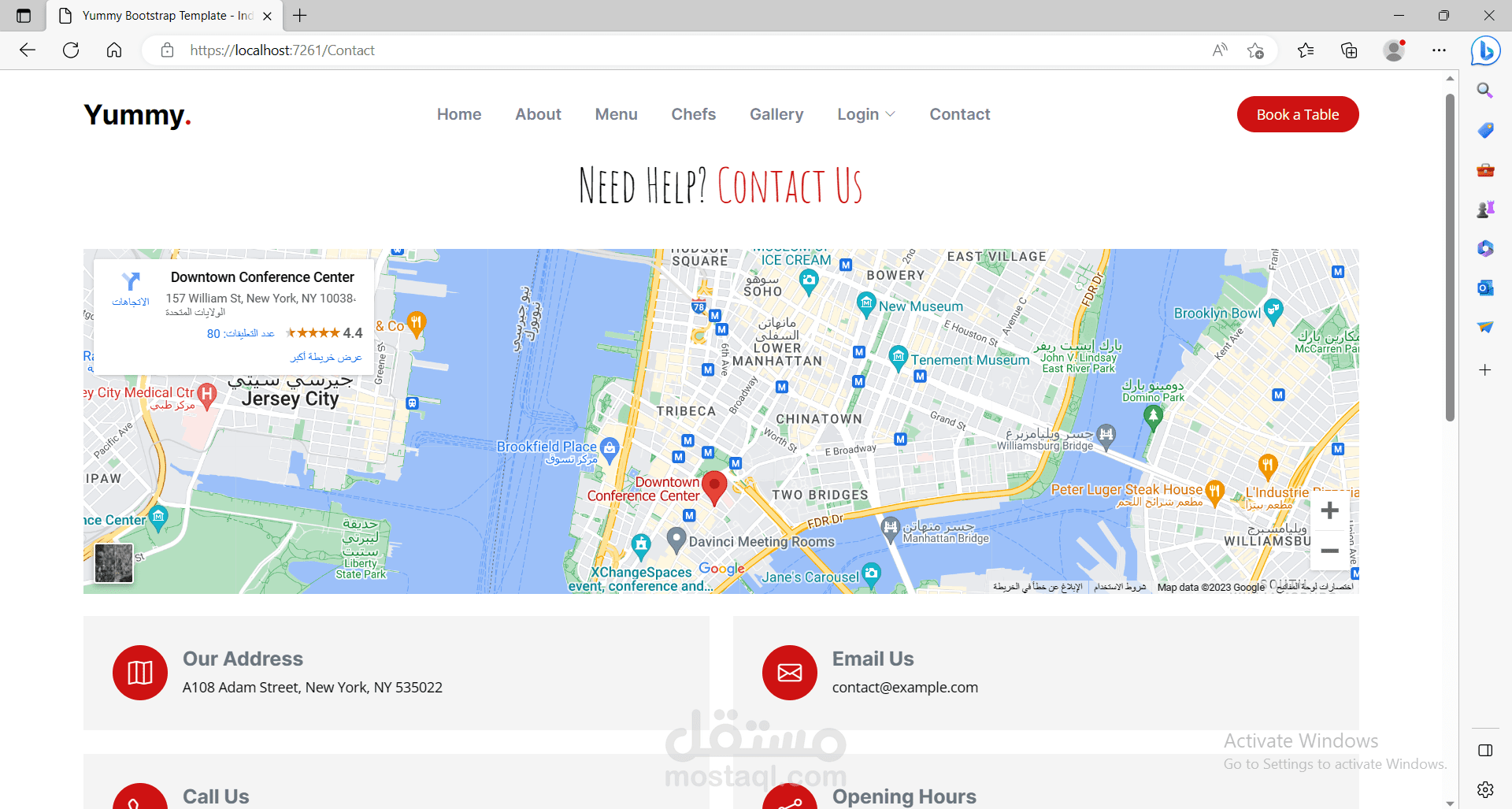 Yummy web app using asp net framework 