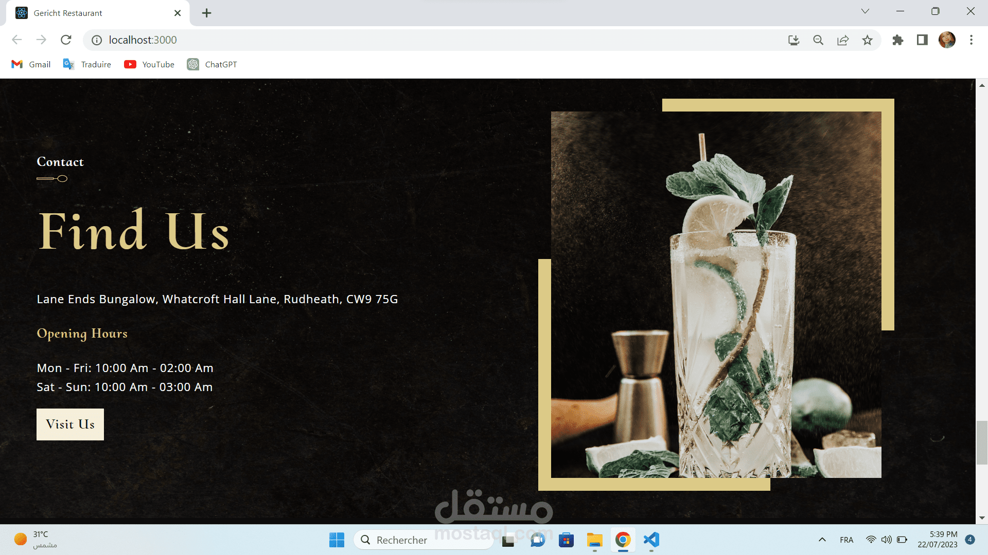 a Modern UI/UX Restaurant Landing Page Website , موقع ويب حديث للصفحة ...