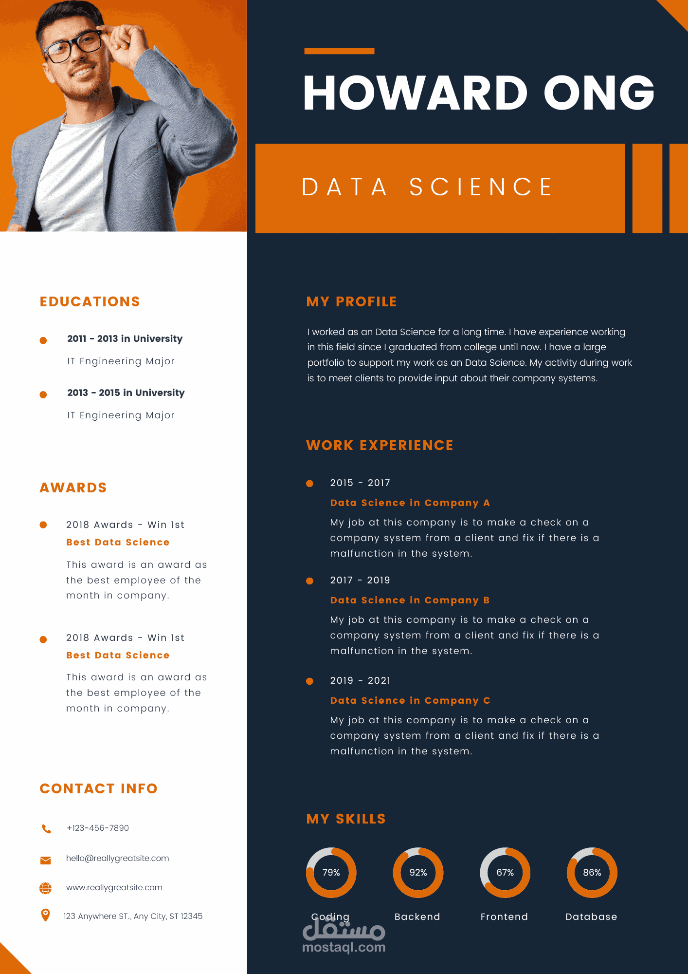 تصميم قوالب سيرة ذاتية cv احترافية بطريقة جذابة | مستقل