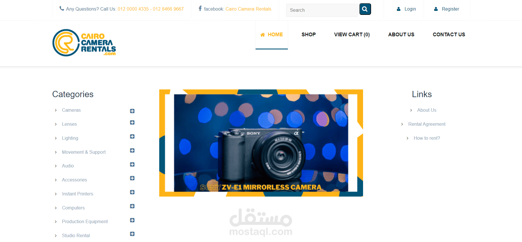 Cairo Camer Rentals | مستقل