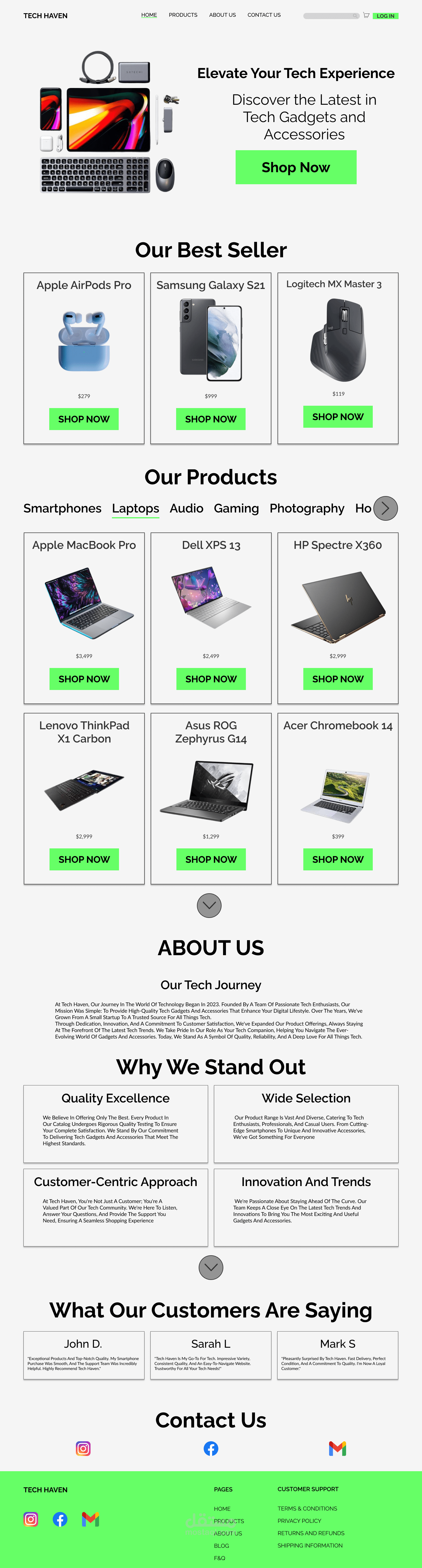 تصميم متجر الكترونيات | مستقل