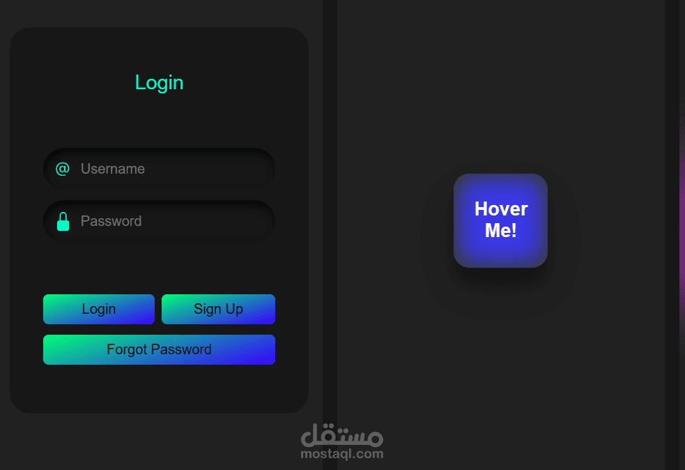 مشاريع بلغة css | مستقل