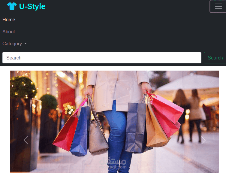 responsive E-commerce website with bootstrap | مستقل