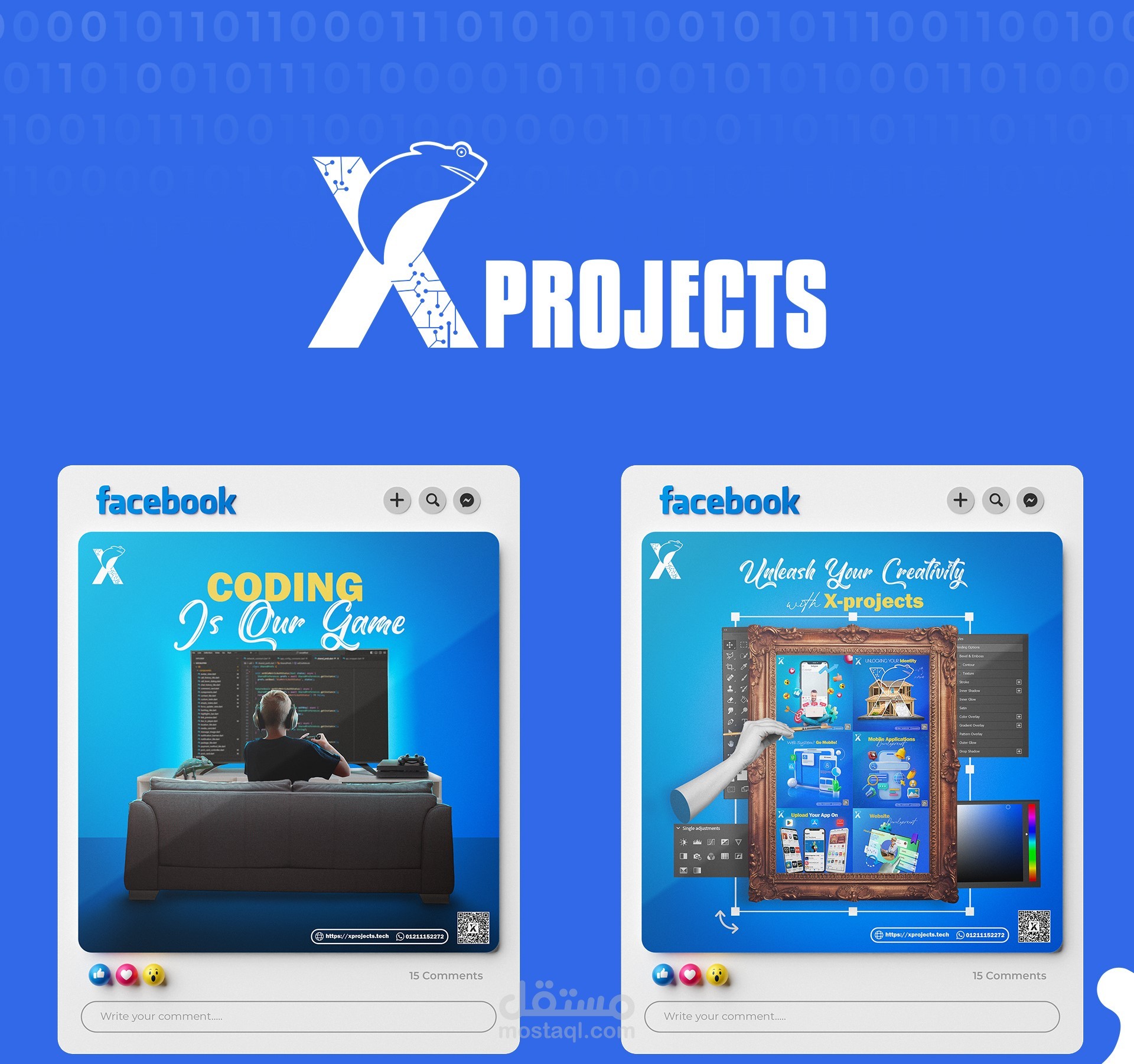 X projects Social Media Posts | مستقل
