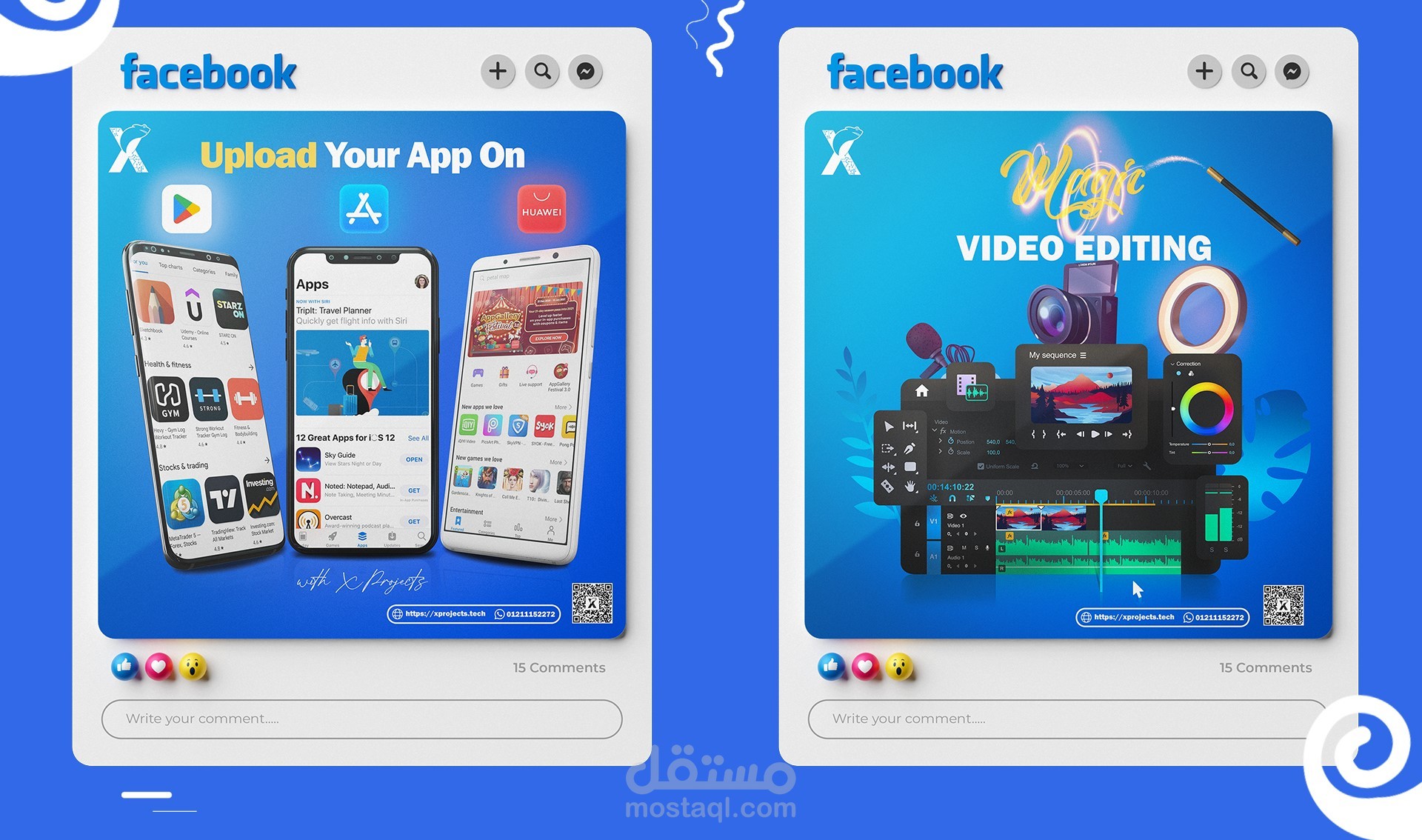 X projects Social Media Posts | مستقل