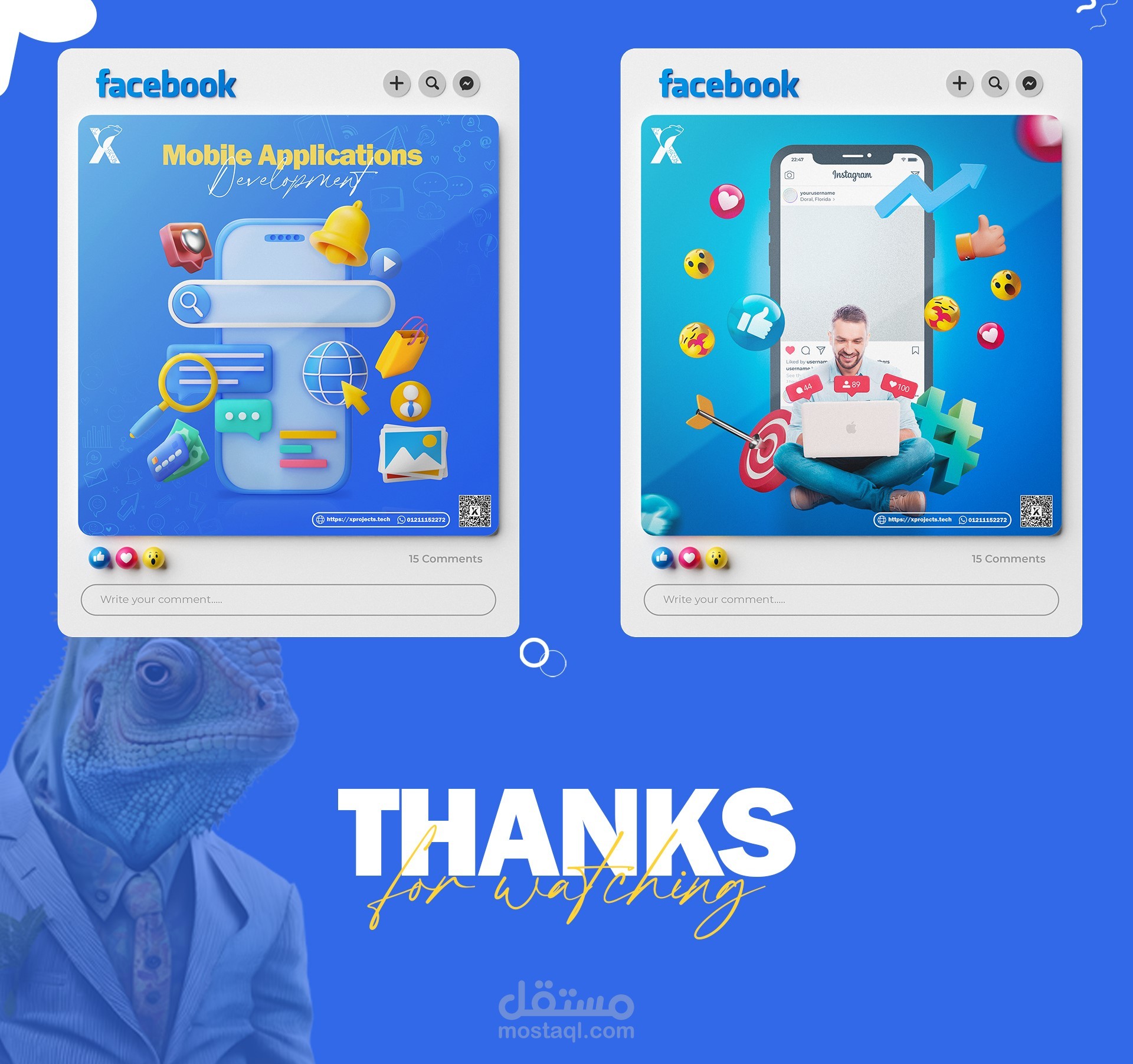 X projects Social Media Posts | مستقل