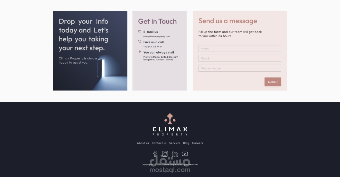 Climax Property website design مستقل