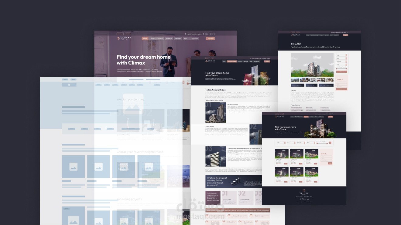Climax Property website design مستقل