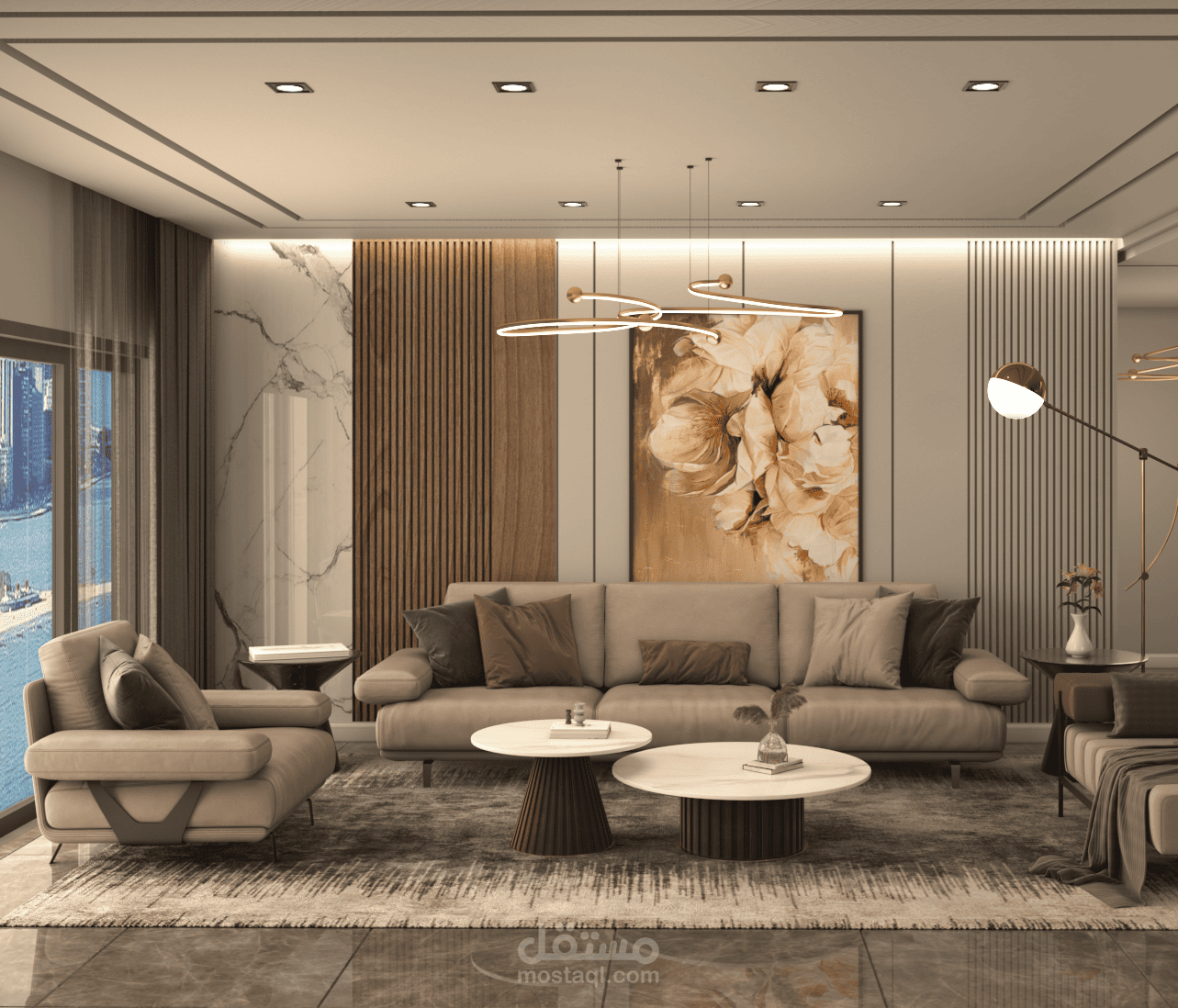 Living room /Interior design | مستقل