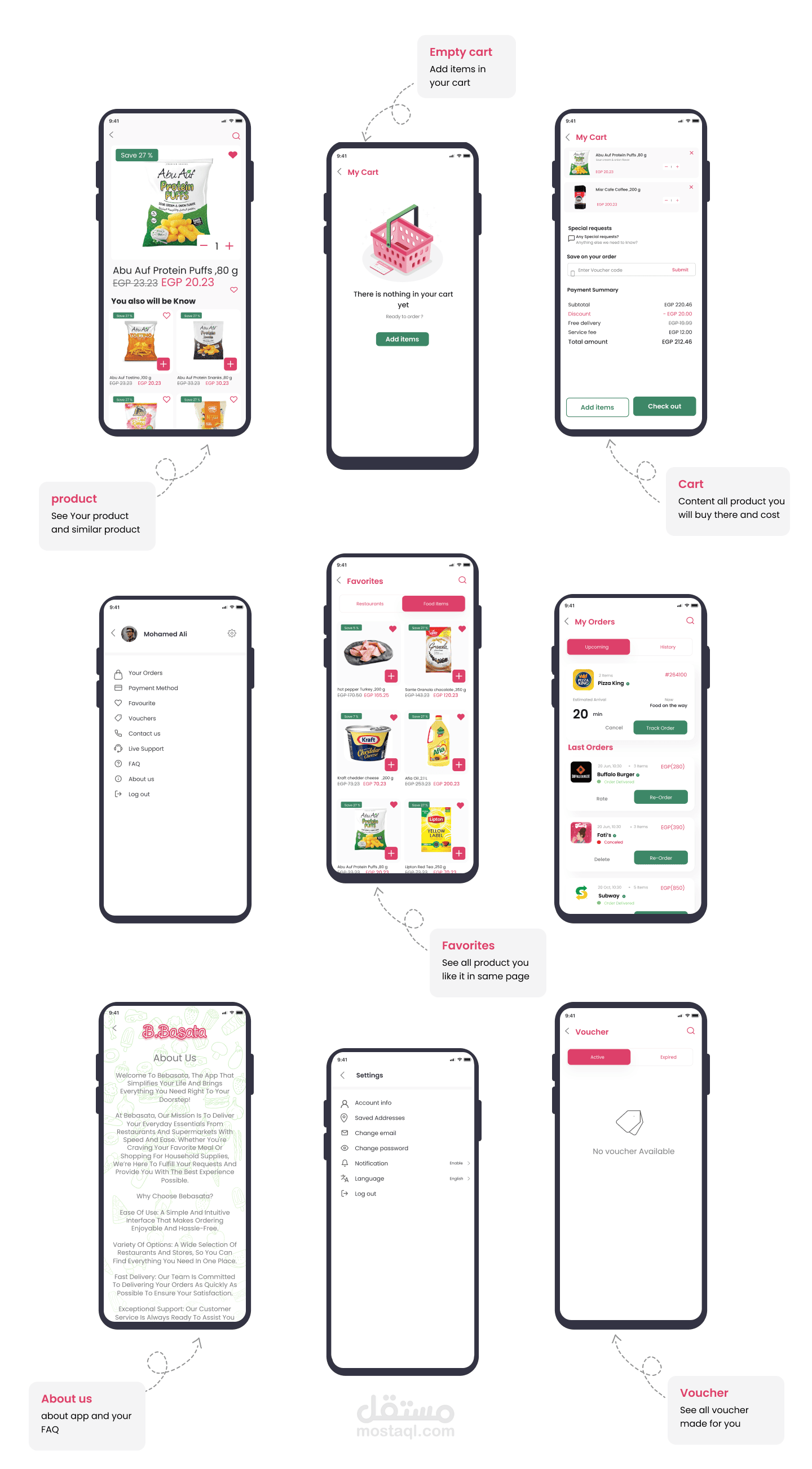 B.Basata Food Dilevery App | مستقل