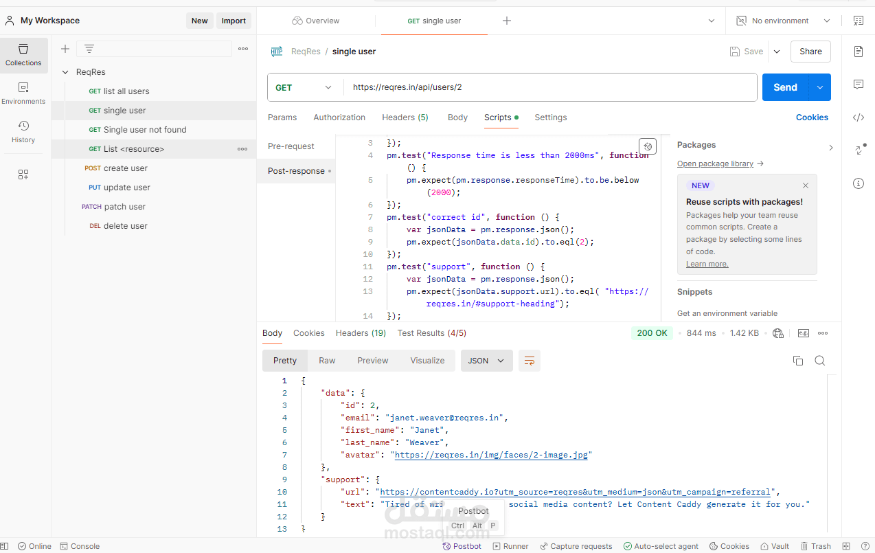 Reqres api testing 