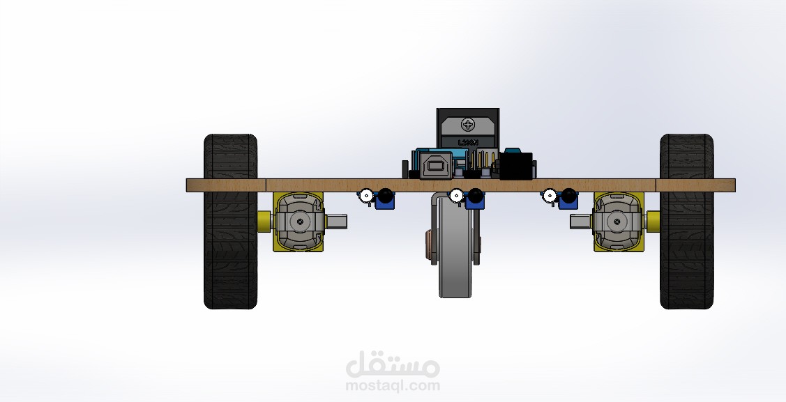 SolidWorks design of a line follower robot | مستقل