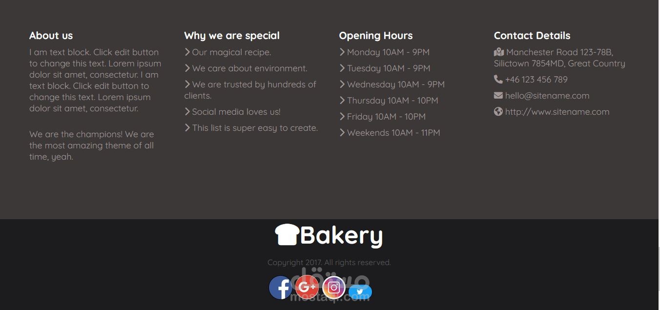 تصميم موقع الكتروني باستخدام html,css(bakery site) | مستقل