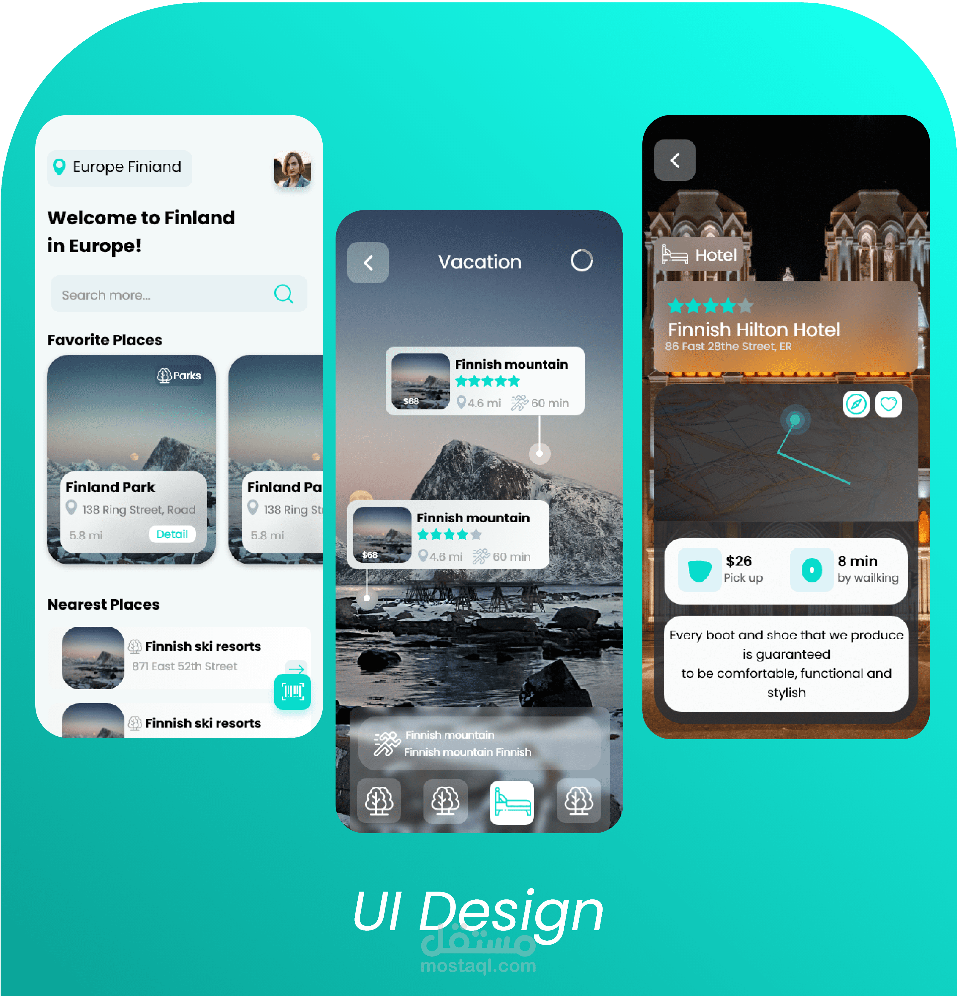 UX & UI | Tourist - App | مستقل