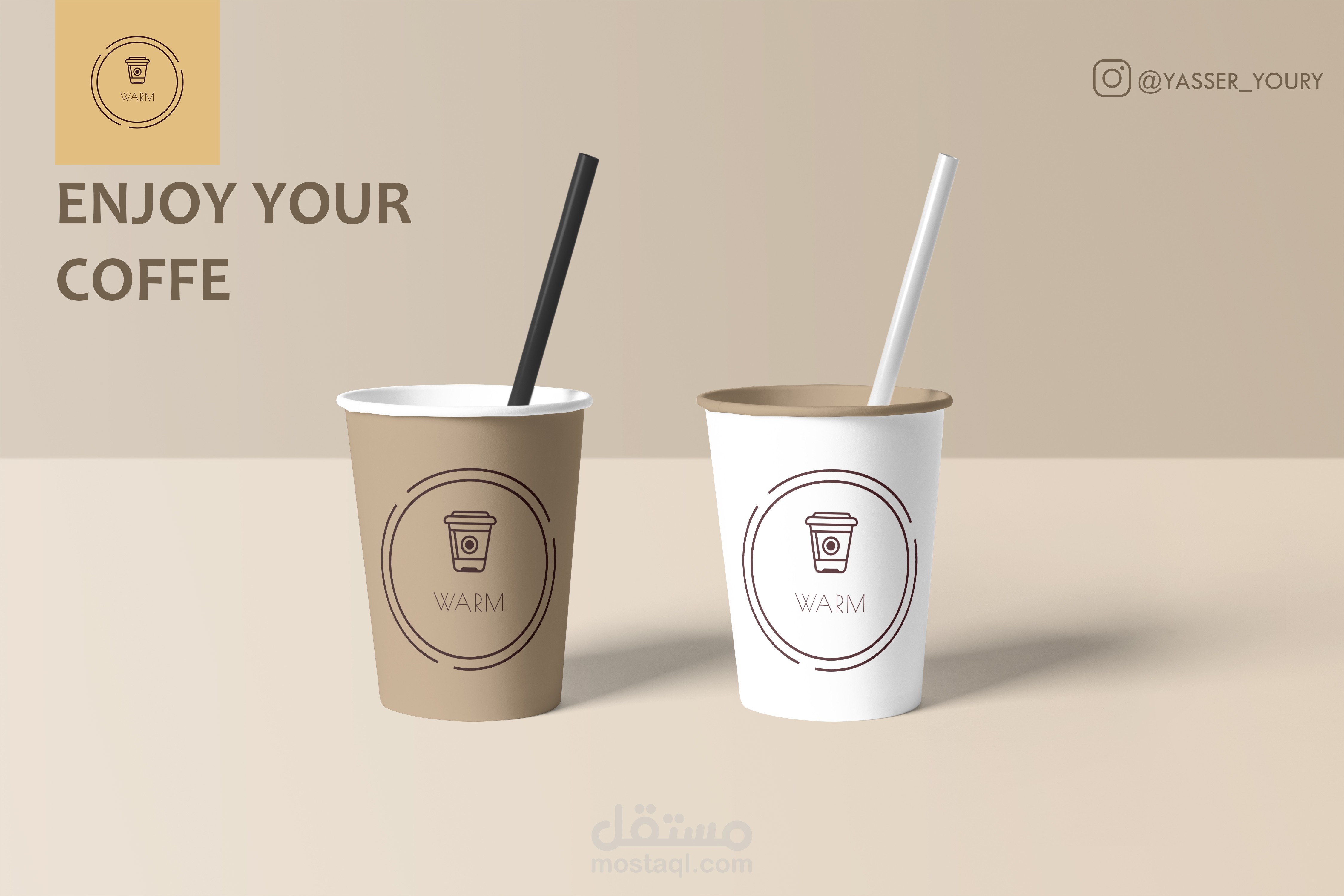  WARM LOGO DESIGN FOR COFFEE SHOP 