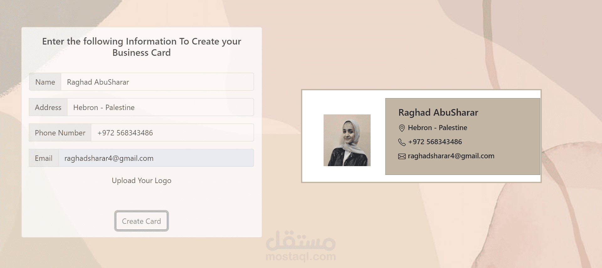 Business Card Generator 
