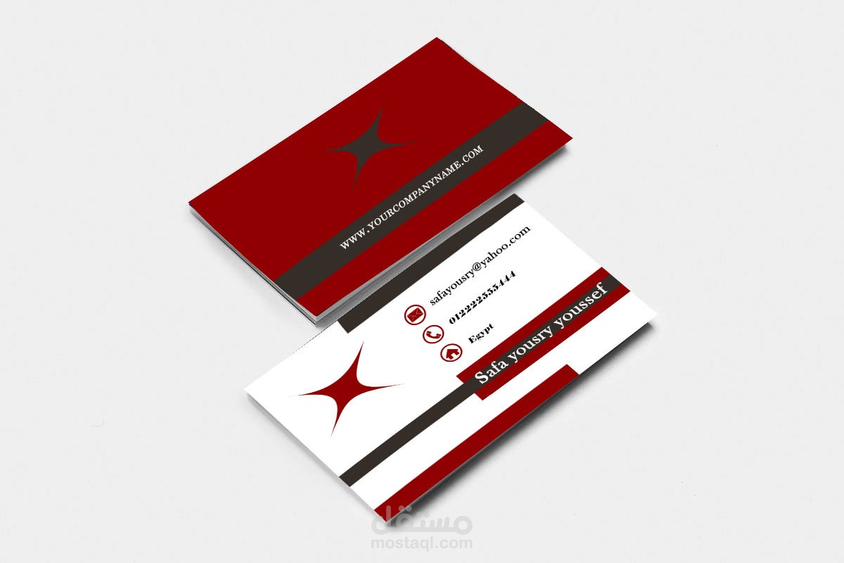 تصميم كارت شخصي Business Card و بجودة عالية للطباعةوجهين باقل من 5 دولار مستقل