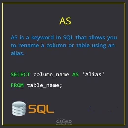 تصميم شرح SQL بالصور | مستقل