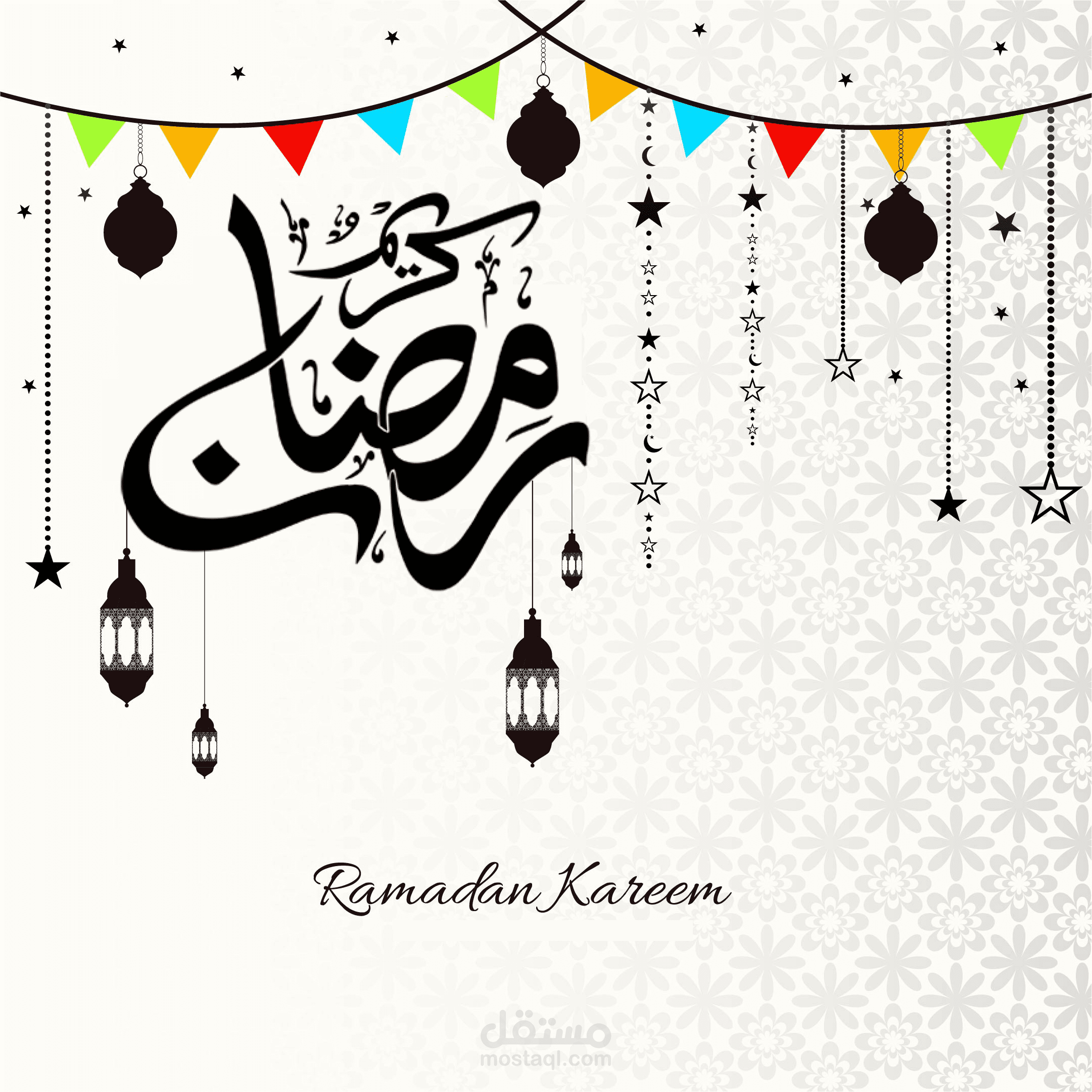 تصميم دعائي بمناسبة شهر رمضان المبارك مستقل