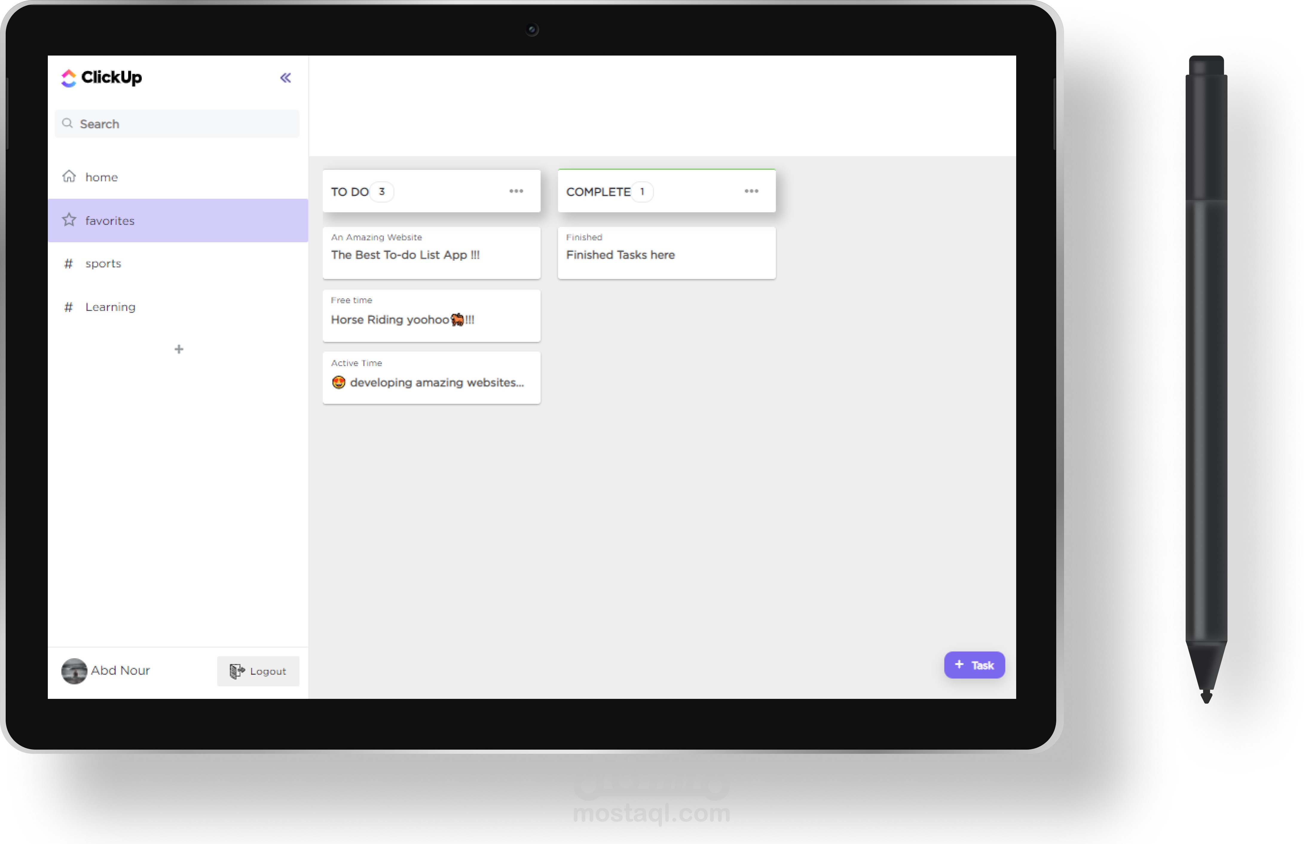 ClickUp To Do List Web app For Tasks Management 