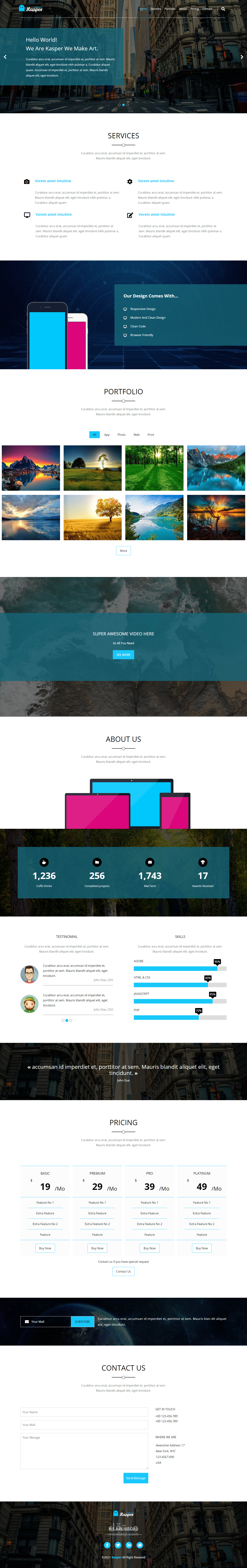 Responsive Template 2 With HTML & CSS | مستقل
