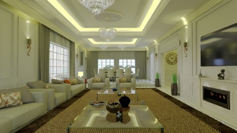 تصميم داخلي لمنزل صغير New Classic