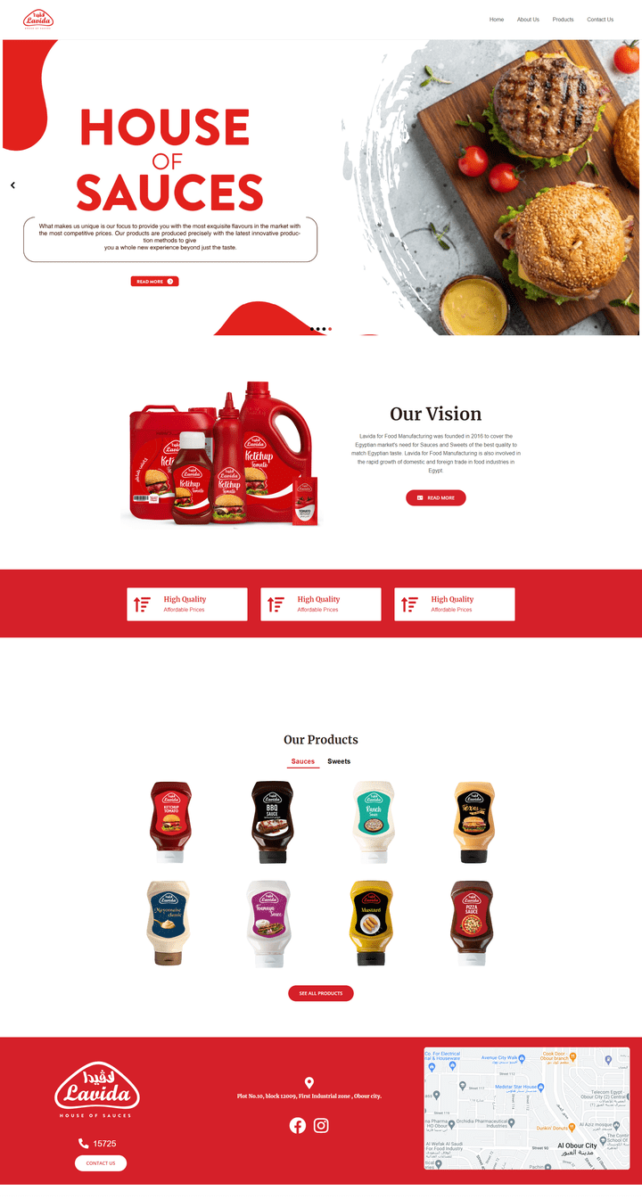 Lavida Sauces Website