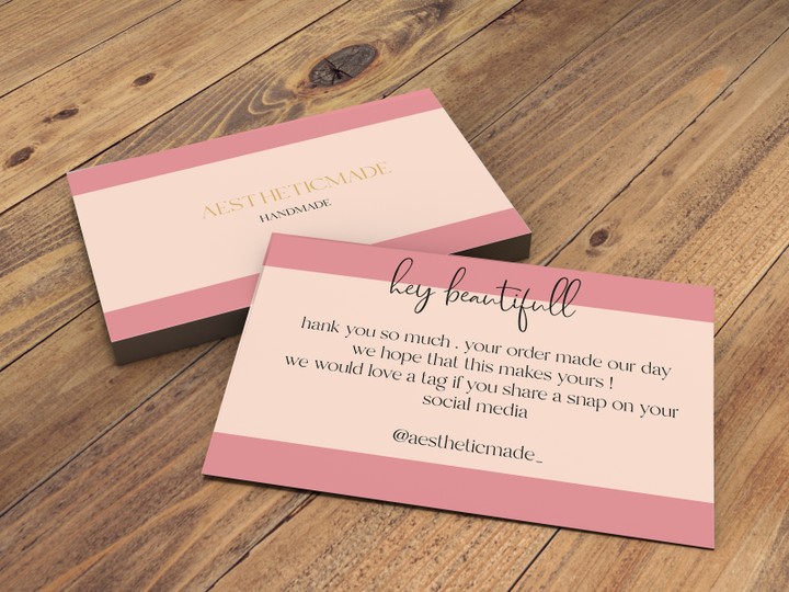 simple thank you card